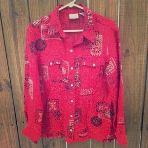 Chico's Long Sleeve Button Down Top